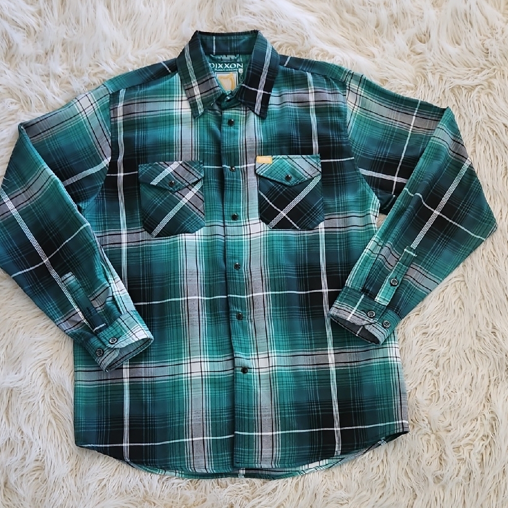 DIXXON Men's "The Reilly" Green and Black Plaid Shirt
